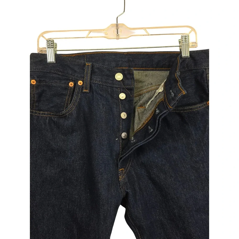 Levi Strauss 501 Jeans Mens 33x30 Dark‎ Wash Denim Heritage Workwear Classic